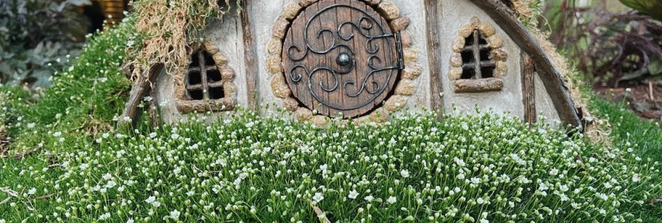 Faerie house in a friend's yard.