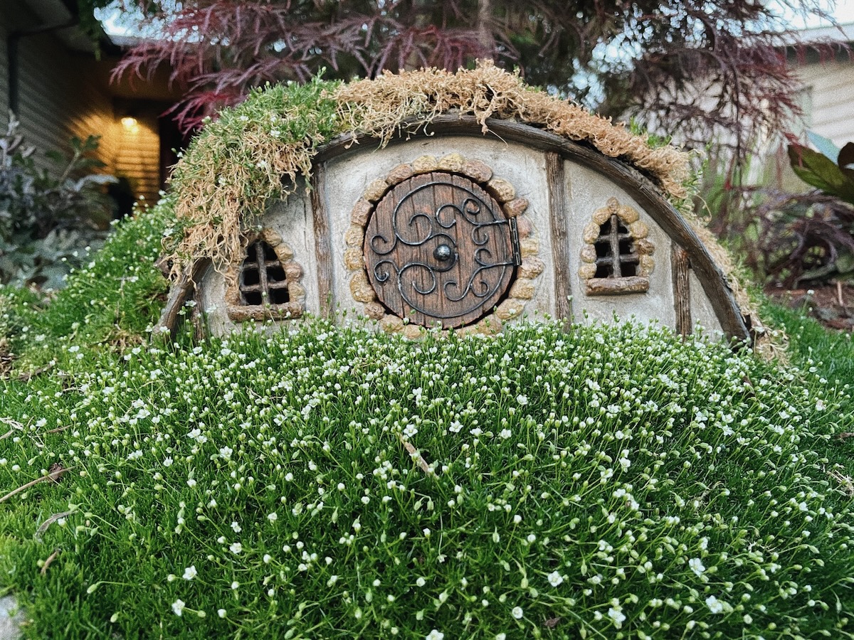 Faerie house in a friend's yard.